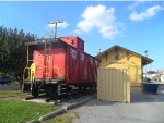 Collinsville Rock Island Caboose and Santa Fe Depot
